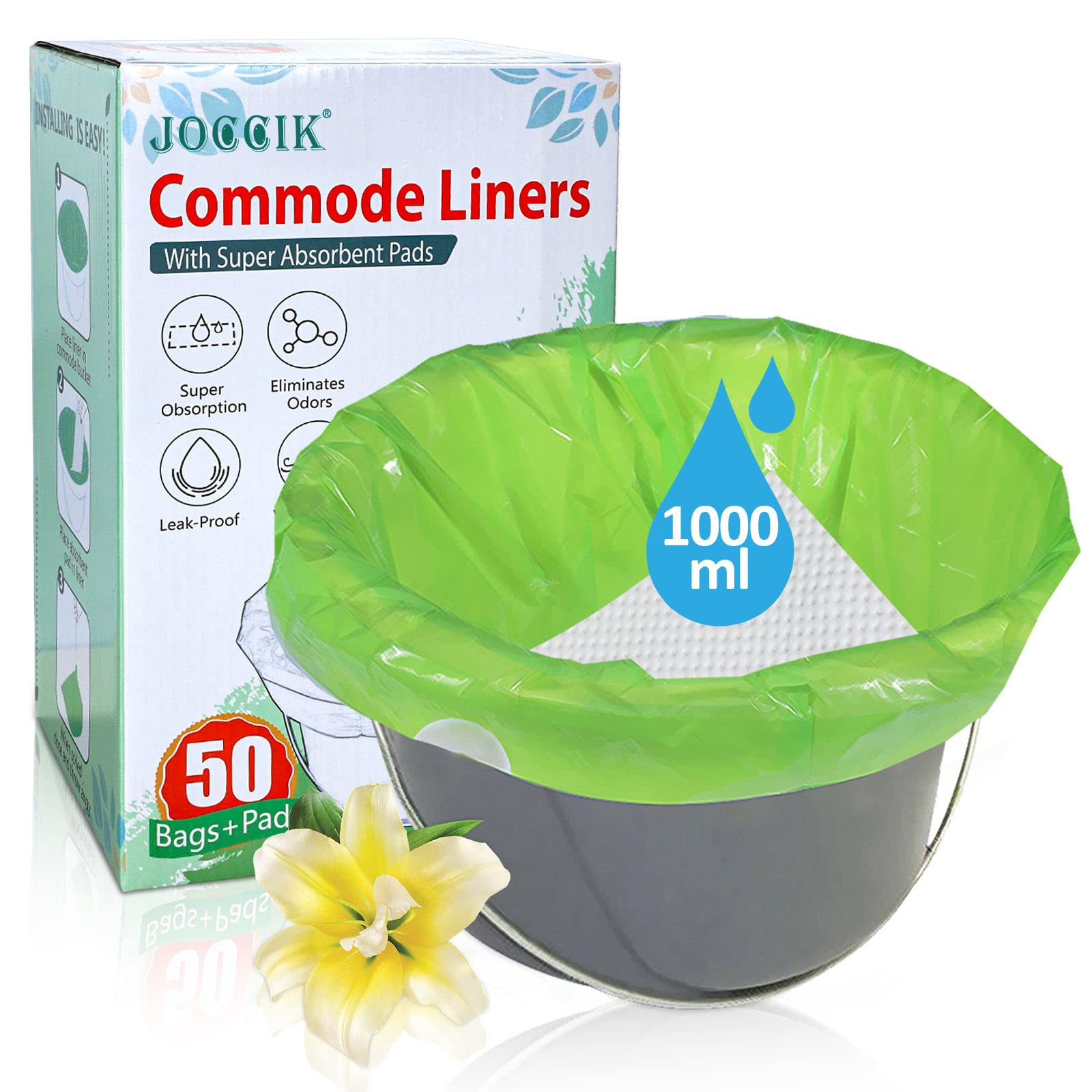 JOCCIK envase frontal mostrando caja y cantidad 50 útil para almacenamiento