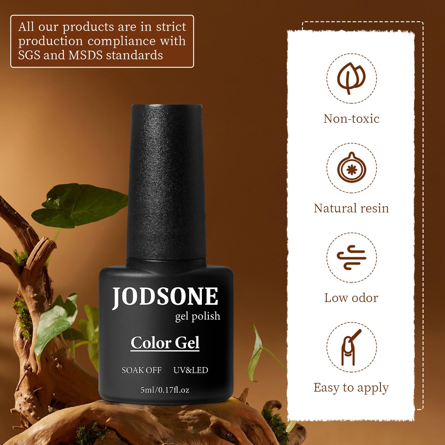 JODSONE etiqueta del frasco detallando ingredientes y seguridad básica