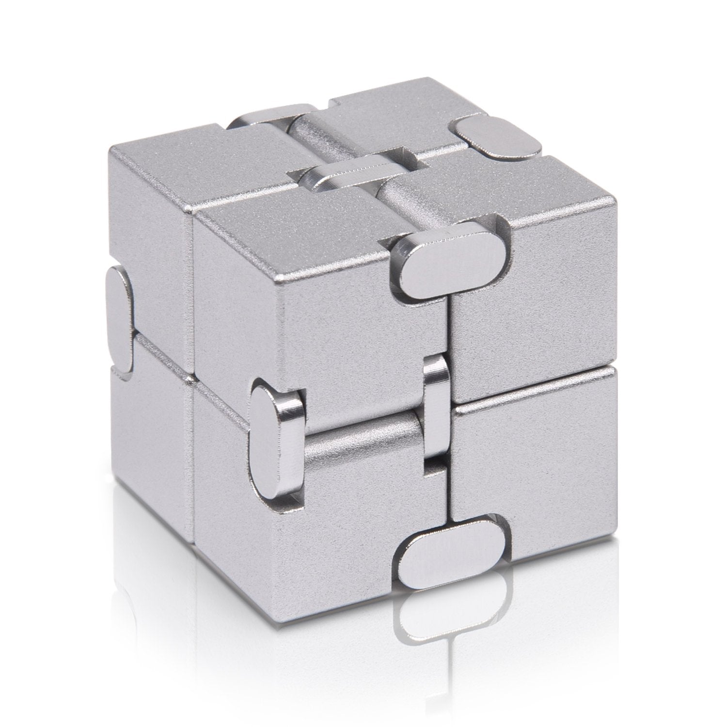 JOEYANK cubo infinito frontal mostrando acabado metálico y diseño duradero