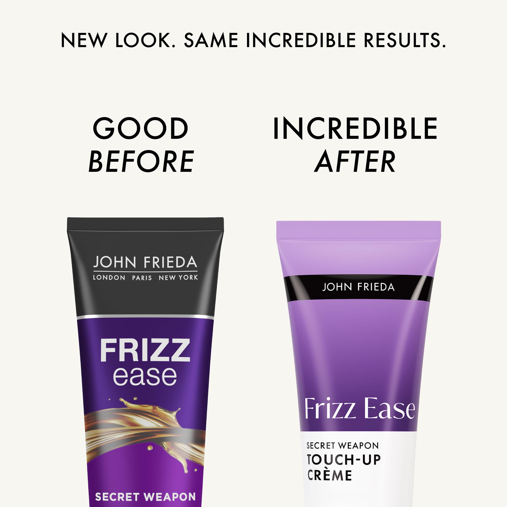 John Frieda textura cremosa abierta que demuestra hidratación inmediata