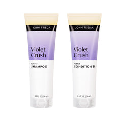 John Frieda embalaje frontal del set mostrando botellas y beneficios visibles