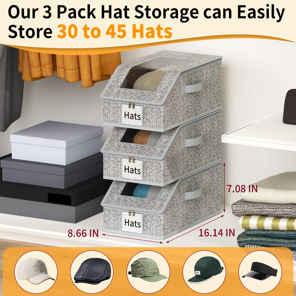 Jollcma ventana transparente PVC que permite identificar gorras fácilmente