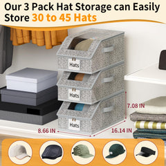 Jollcma ventana transparente PVC que permite identificar gorras fácilmente