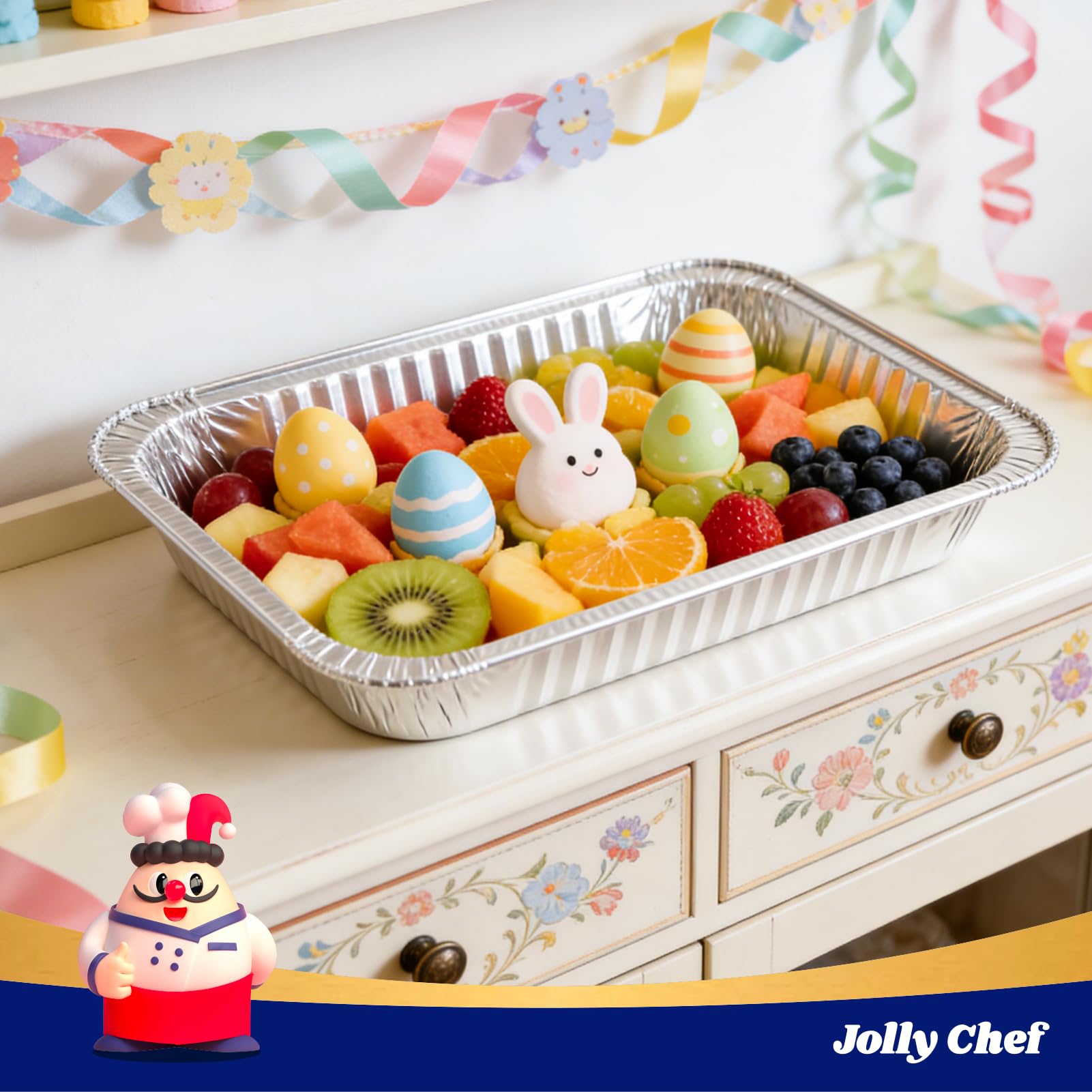 JOLLY CHEF bandeja en horno con lasaña, ideal para hornear seguro