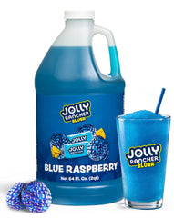 Jolly Rancher botella frontal 1/2 galón mostrando etiqueta y facilidad de vertido para servicio rápido