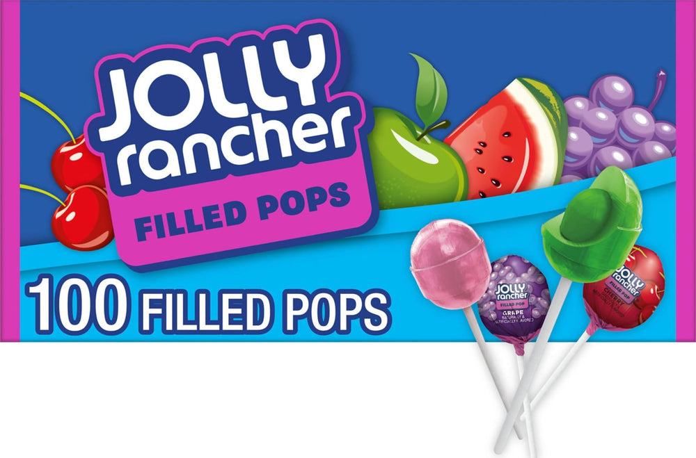 JOLLY RANCHER caja frontal mostrando 100 paletas para eventos