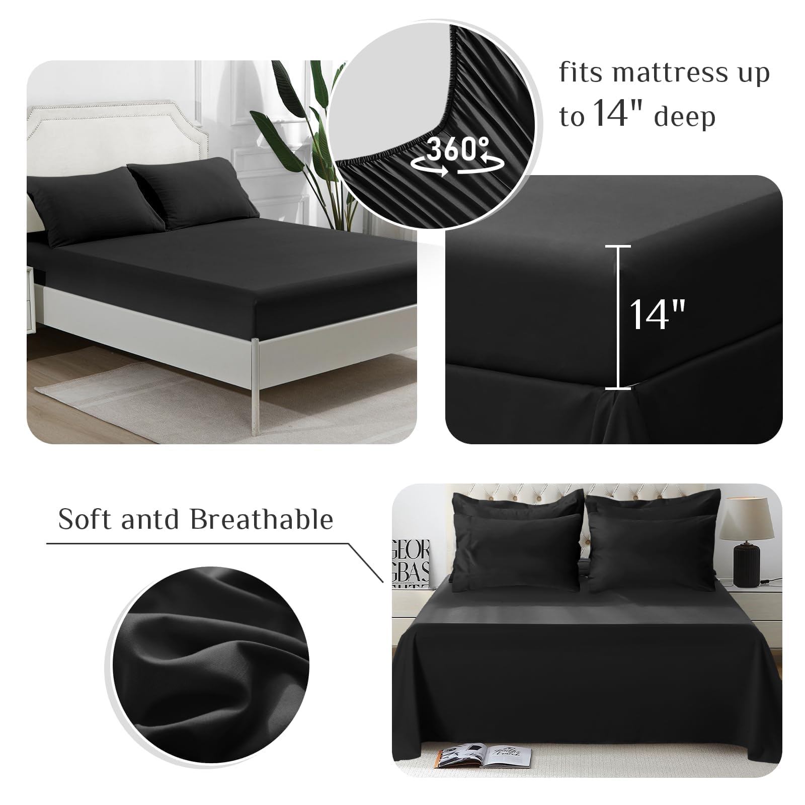 JOLLYVOGUE edredón colocado en cama, aspecto elegante y acogedor