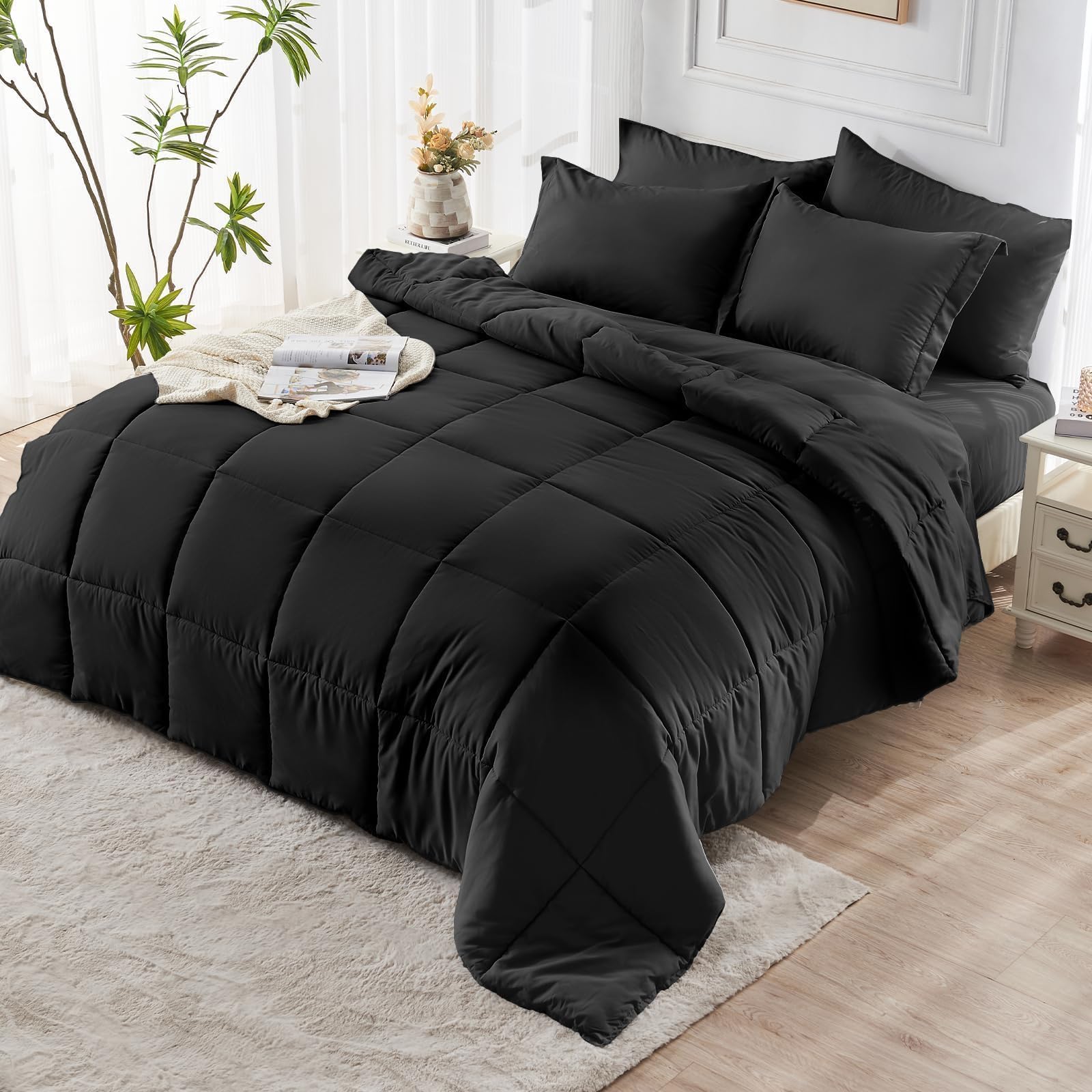 JOLLYVOGUE dormitorio con estilo negro, ambiente moderno y neutro