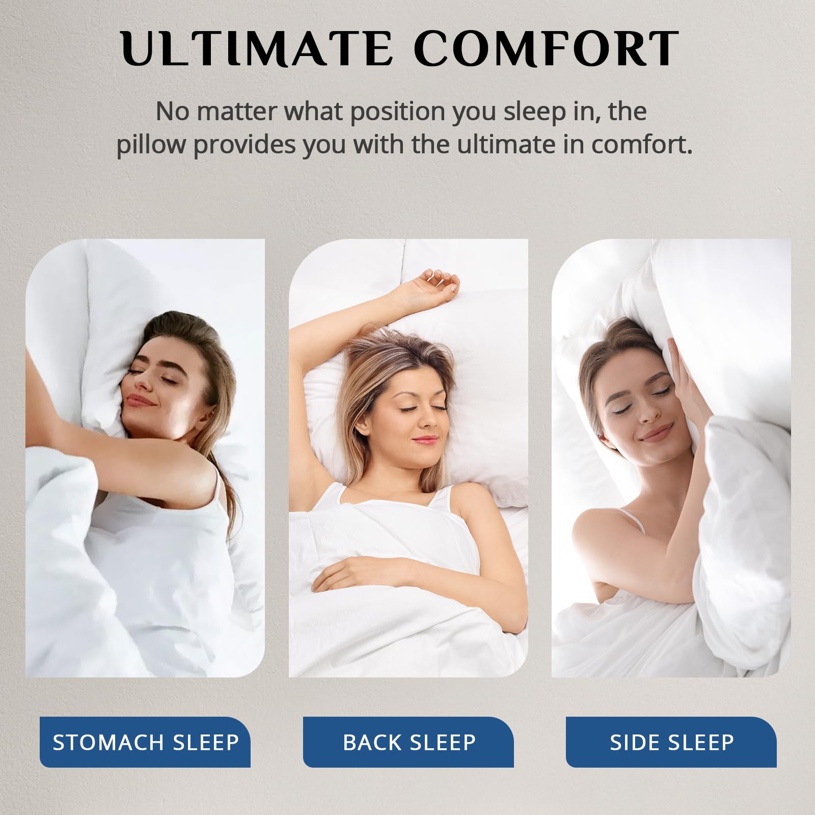 Etiqueta de certificación OEKO-TEX en almohada JOLLYVOGUE indicando seguridad