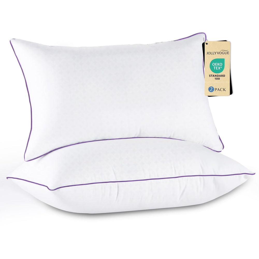Almohada JOLLYVOGUE frontal en tamaño queen mostrando acabado hotelero