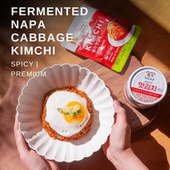 JONGGA sobre abierto con kimchi visible, listo para añadir sabor