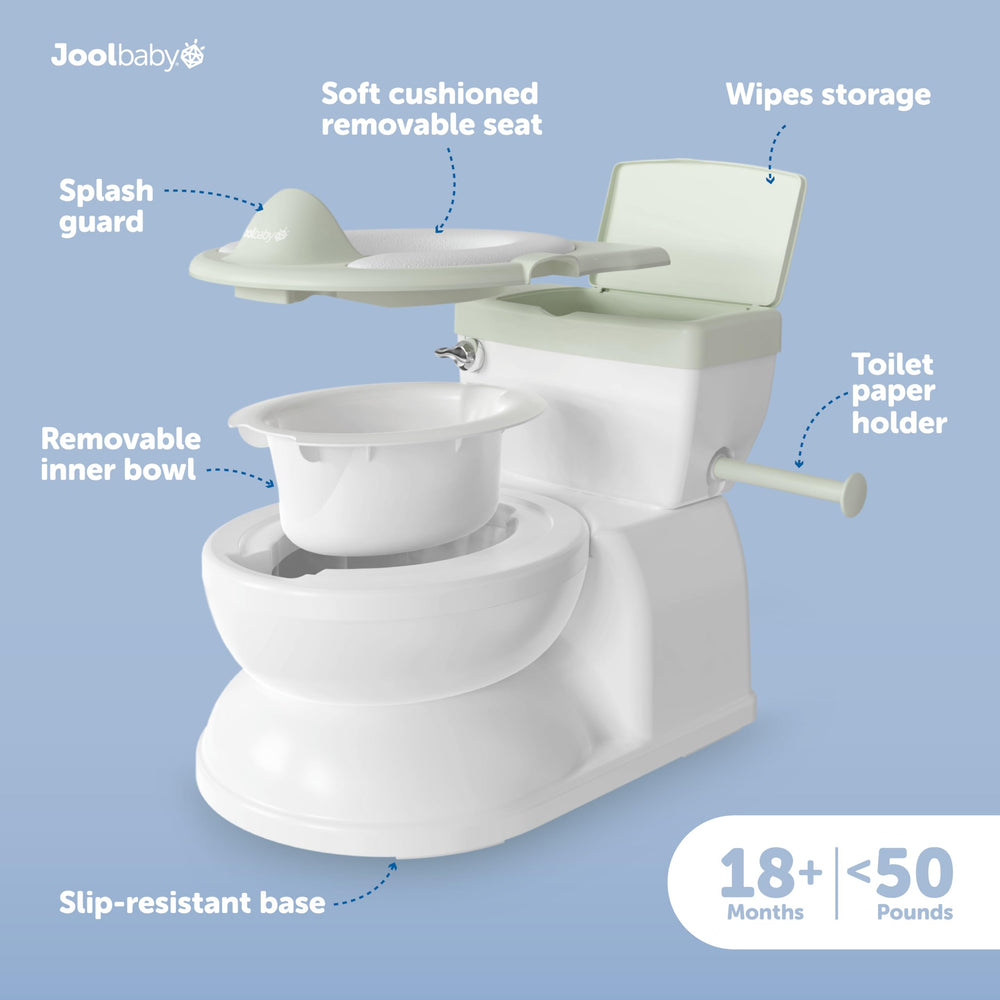 Jool Baby detalle del asiento acolchado para mayor confort infantil