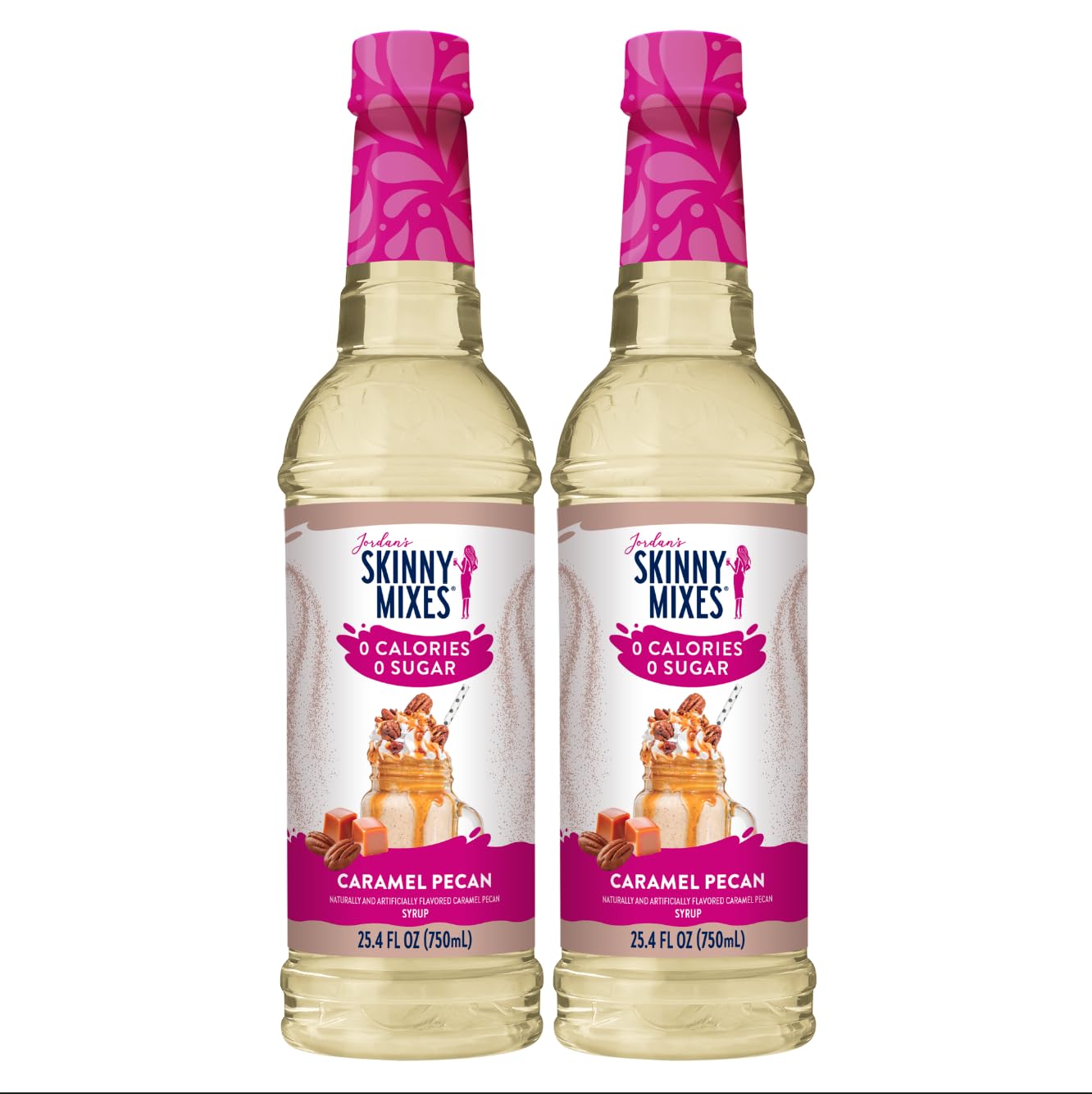 Jordan's Skinny Mixes botella frontal mostrando etiqueta y tamaño práctico