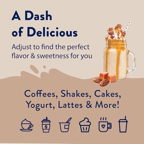 Jordan's Skinny Mixes latte coronado mostrando caramelo y atractivo visual