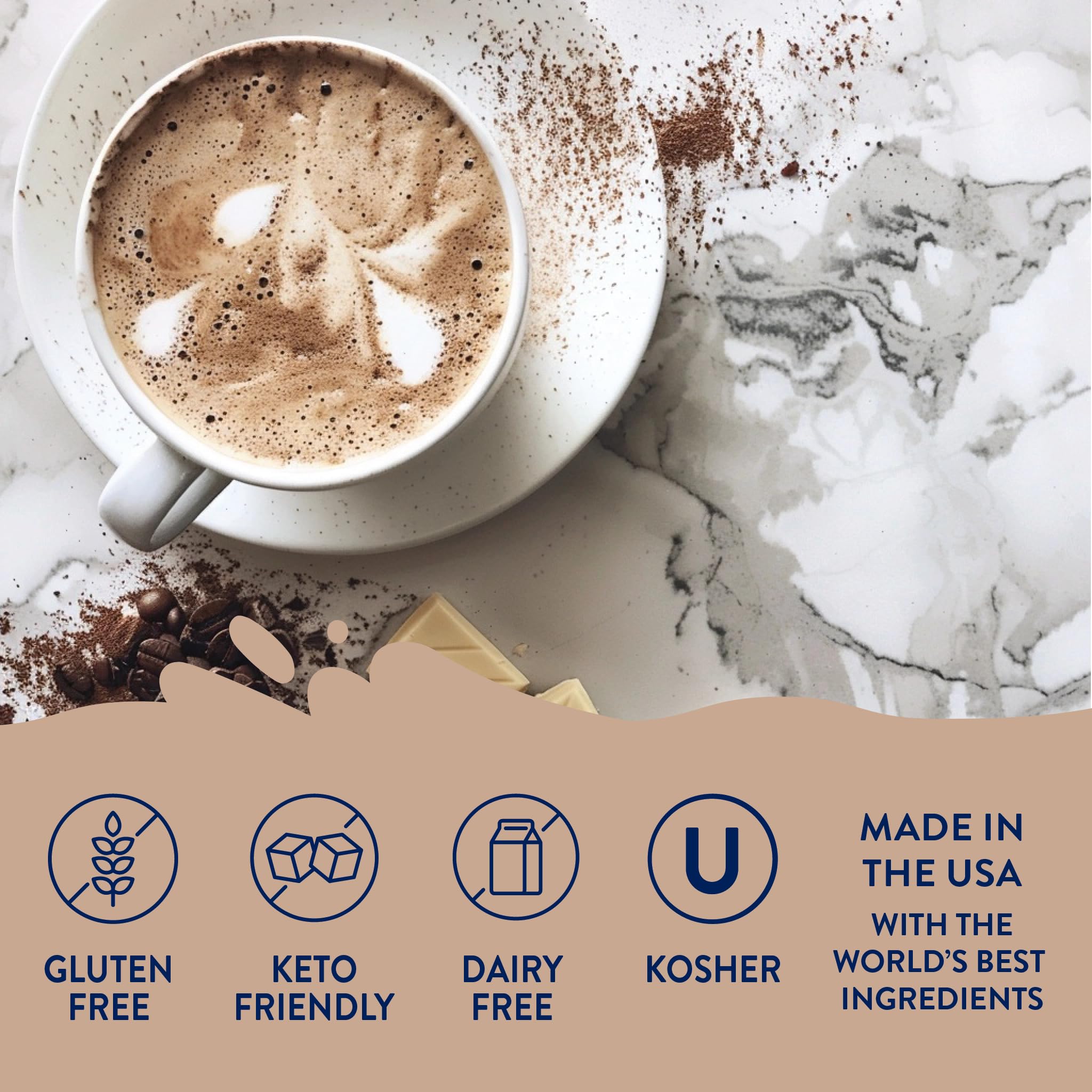 Jordan's Skinny Mixes latte con jarabe White Chocolate, sabor cremoso