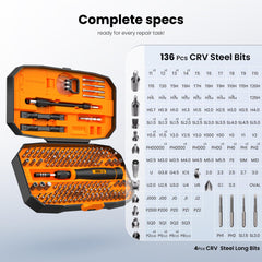 JOREST colección de puntas CRV variadas para múltiples tornillos