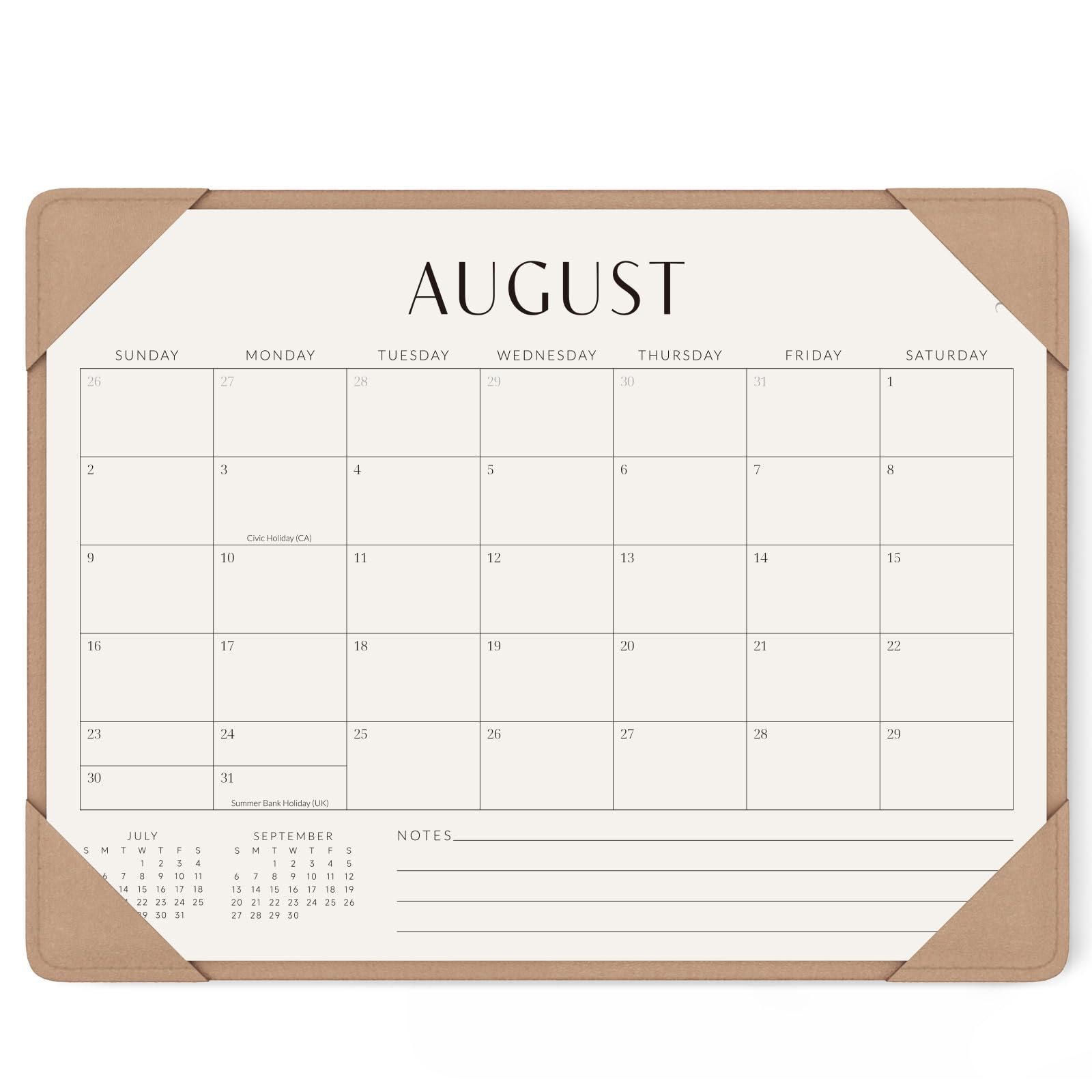 Jotsome calendario frontal 14x10.5 mostrando meses y diseño claro