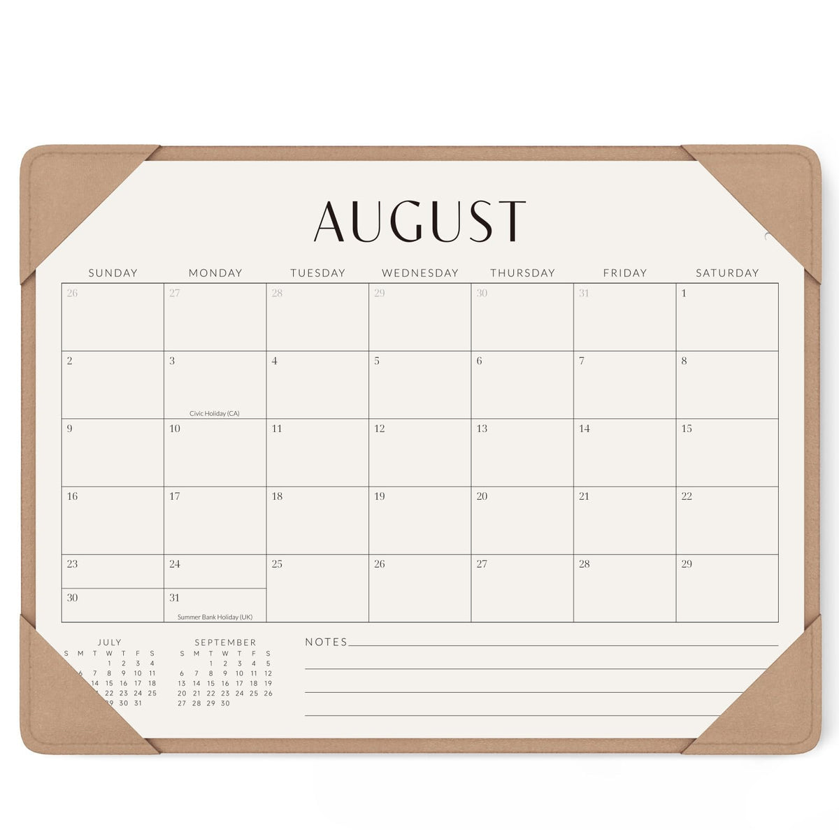 Jotsome calendario frontal 14x10.5 mostrando meses y diseño claro