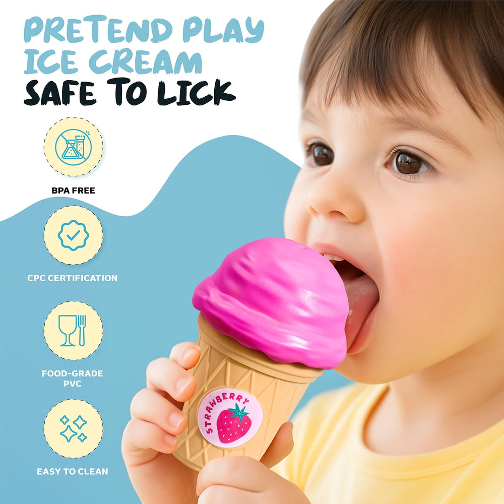 JoyCat mano de niño sosteniendo bola de helado fomentando agarre