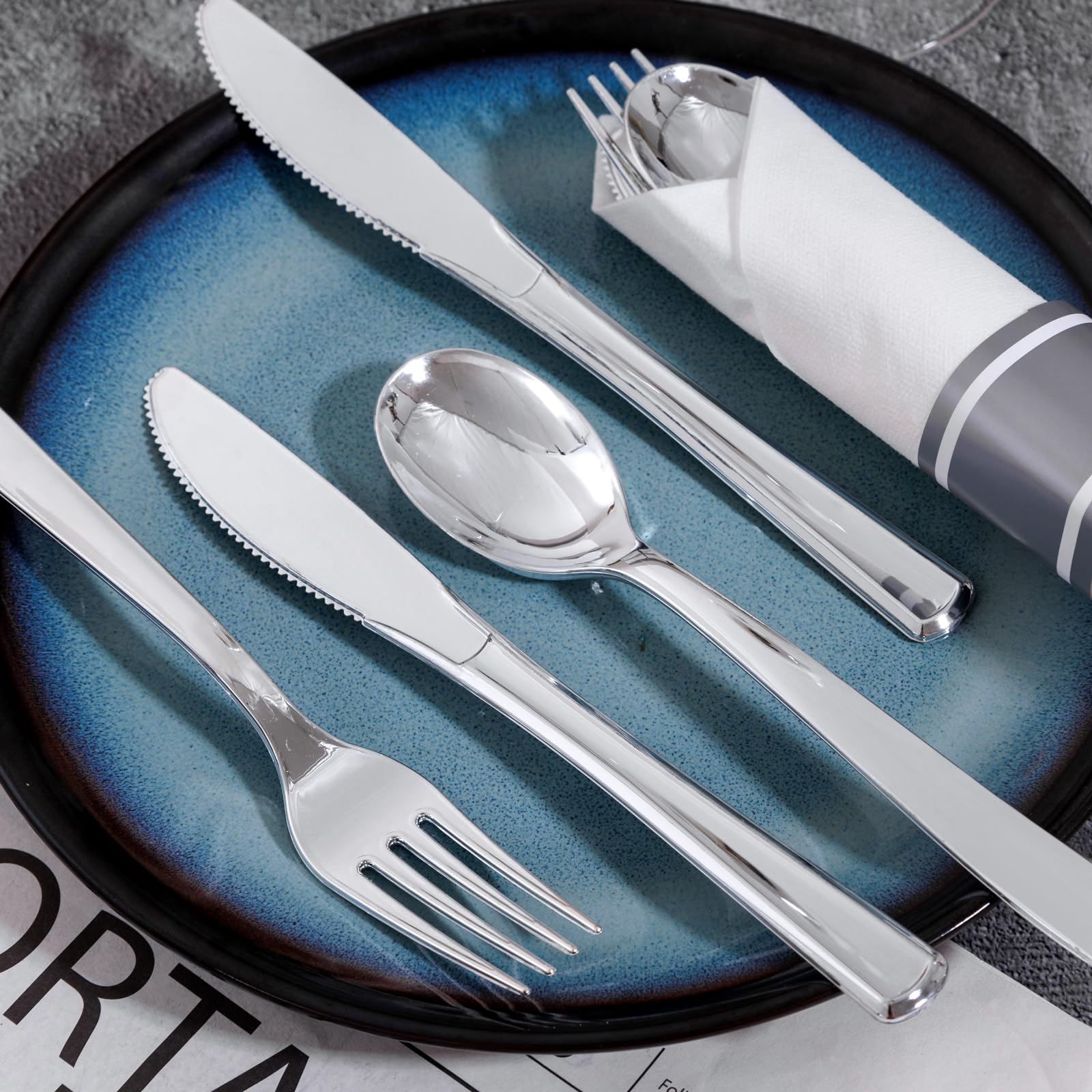 Joyido bandeja de catering con cubiertos, ideal para grandes eventos