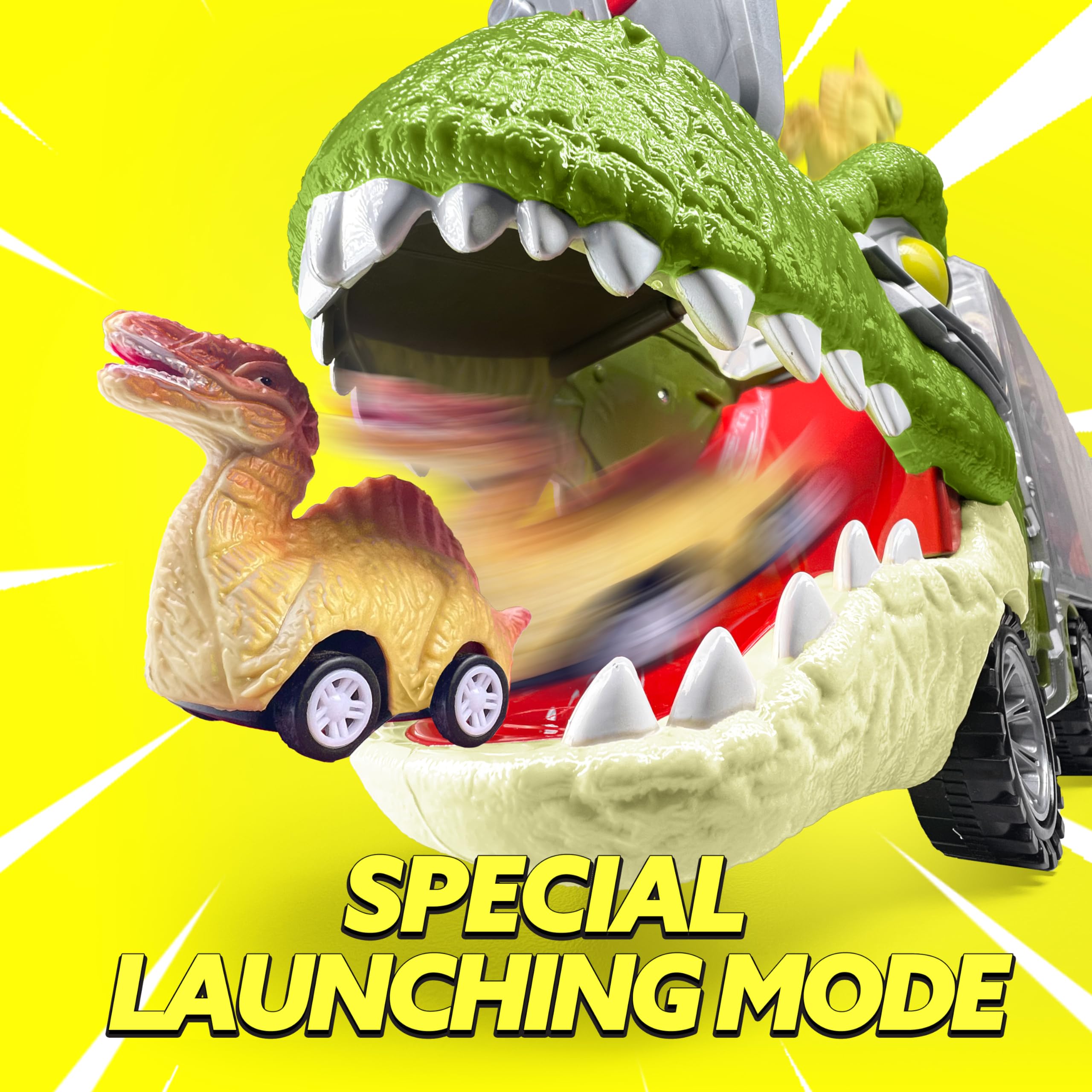 JOYIN coche pull-back con diseño dinosaurio para carreras imaginativas