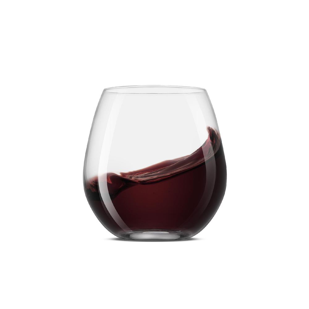 JoyJolt copa con vino blanco servida, mantiene frescura y sabor visibles