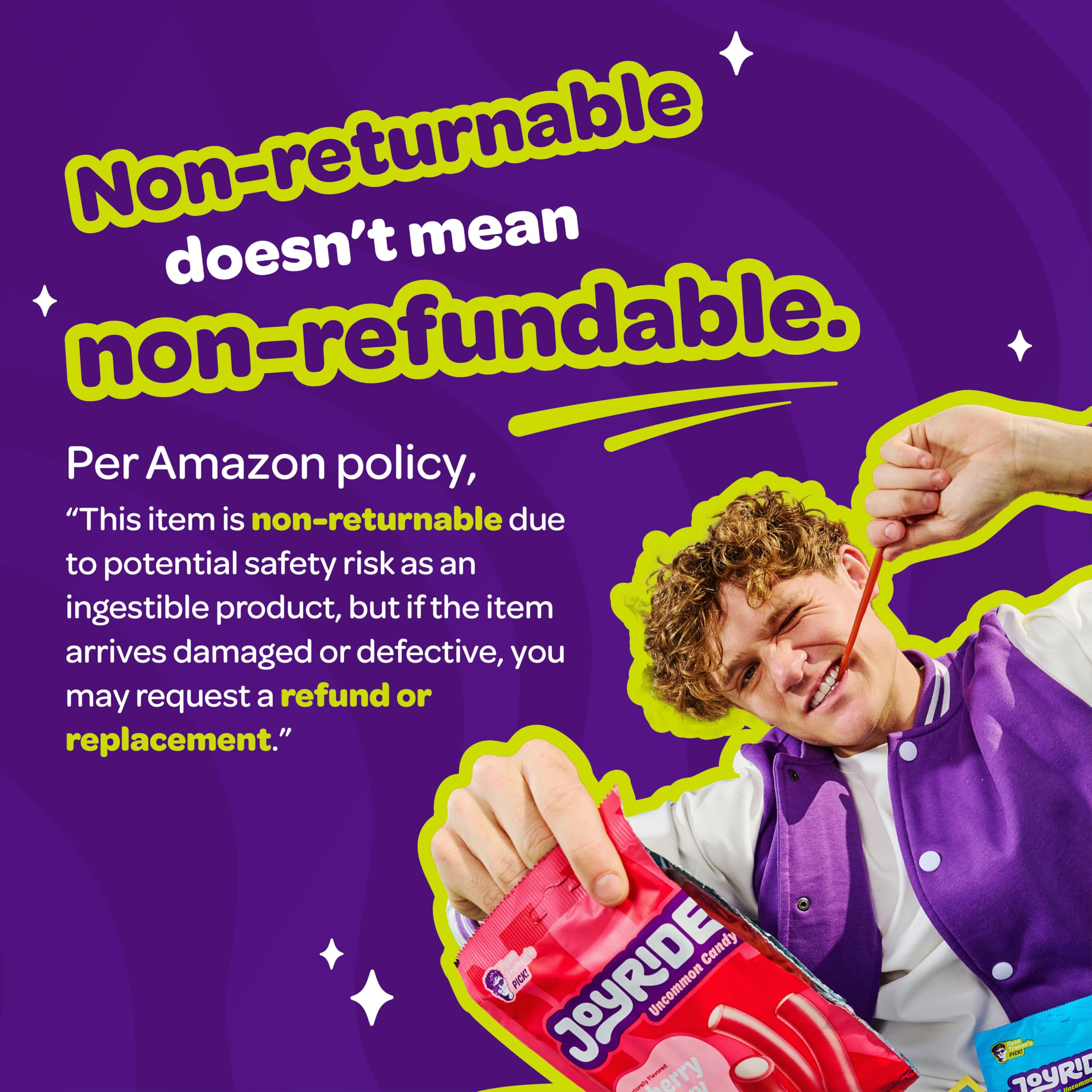 JOYRIDE estilo de vida snack saludable en picnic y reunión casual