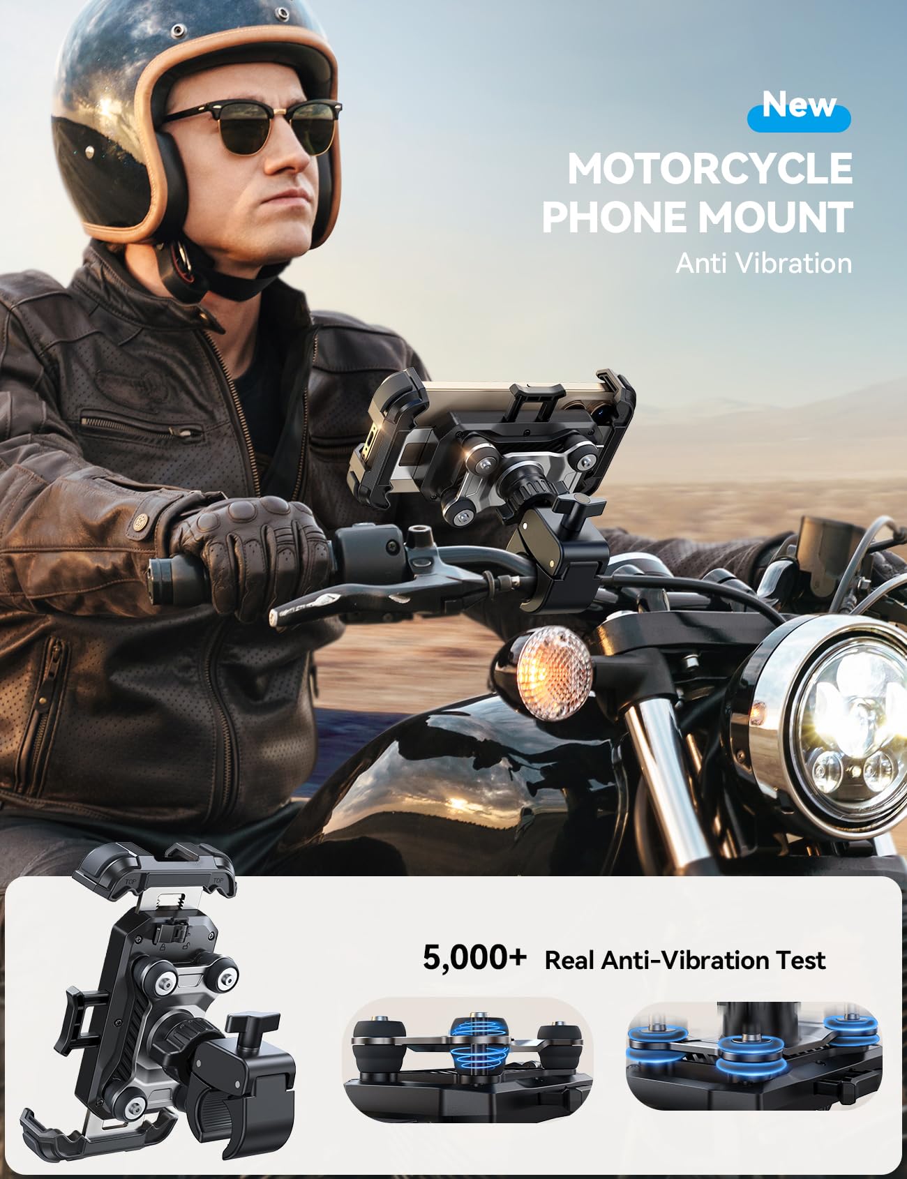 JOYROOM móvil con funda gruesa sujeto firme demostrando compatibilidad