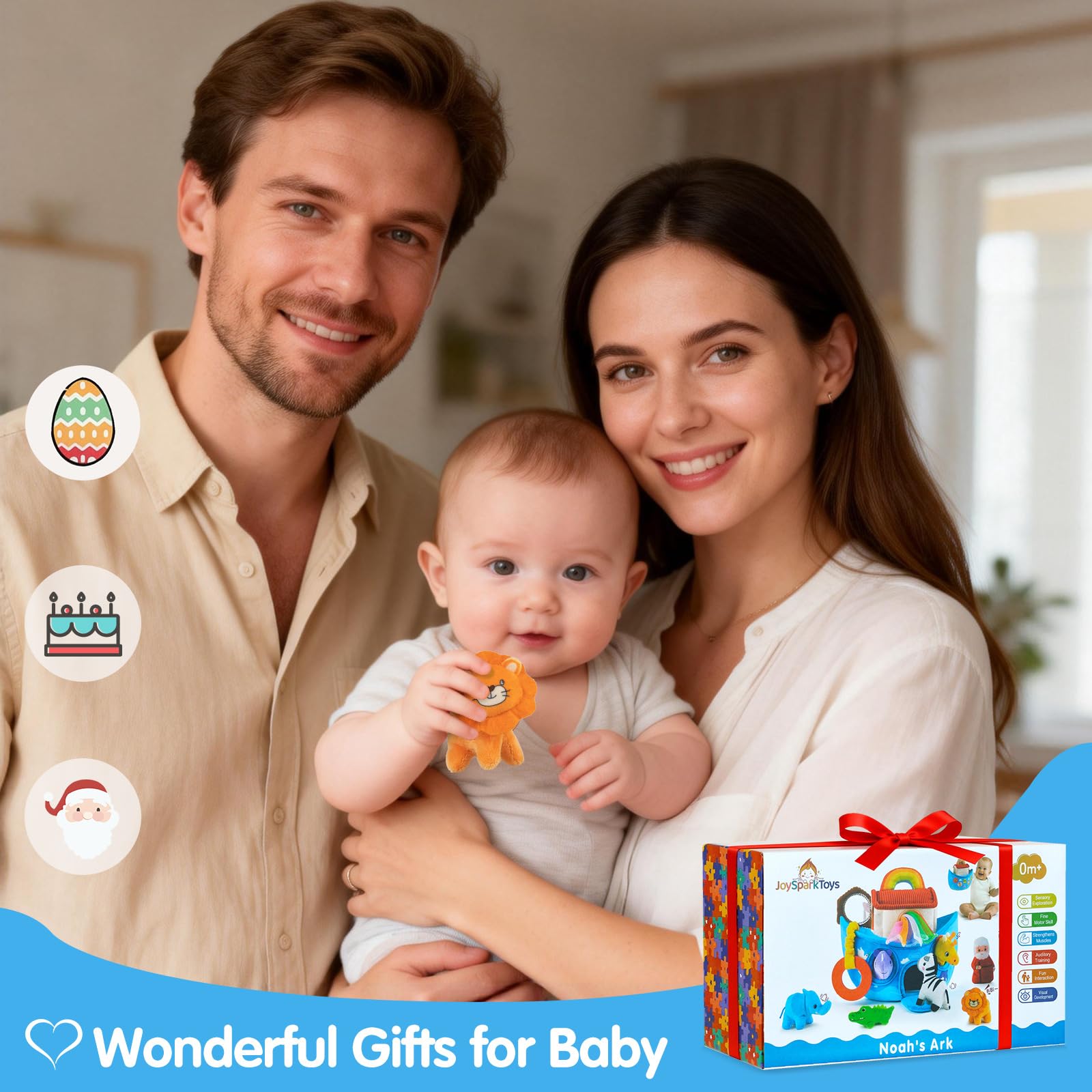 JoySpark comparación de tamaño con mano de bebé muestra escala y aptitud infantil