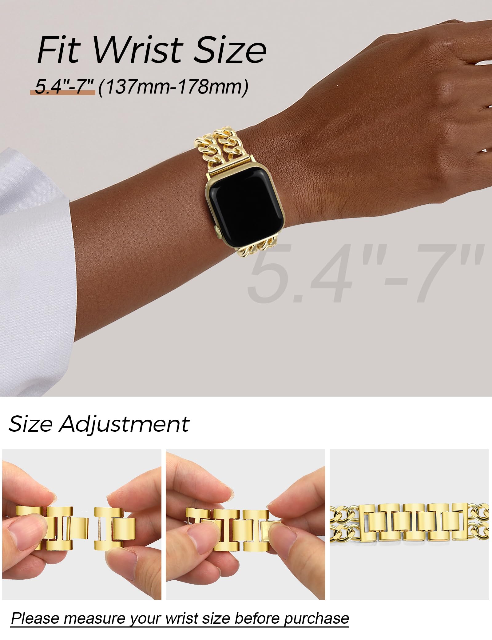 JR.DM correa montada en Apple Watch mostrando estilo moderno