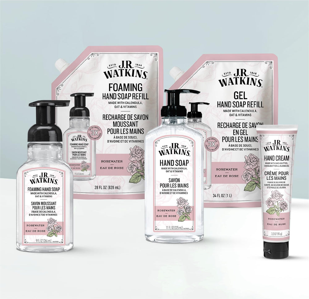 J.R. Watkins etiqueta con ingredientes naturales y certificado libre de crueldad