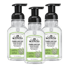 J.R. Watkins envase frontal Aloe y Té Verde mostrando diseño y beneficio hidratante