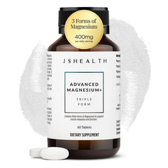 JSHealth frasco frontal mostrando etiqueta y beneficio de sueño reparador