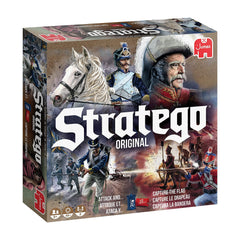 Jumbo Stratego empaque frontal mostrando el juego completo y beneficio de montaje rápido