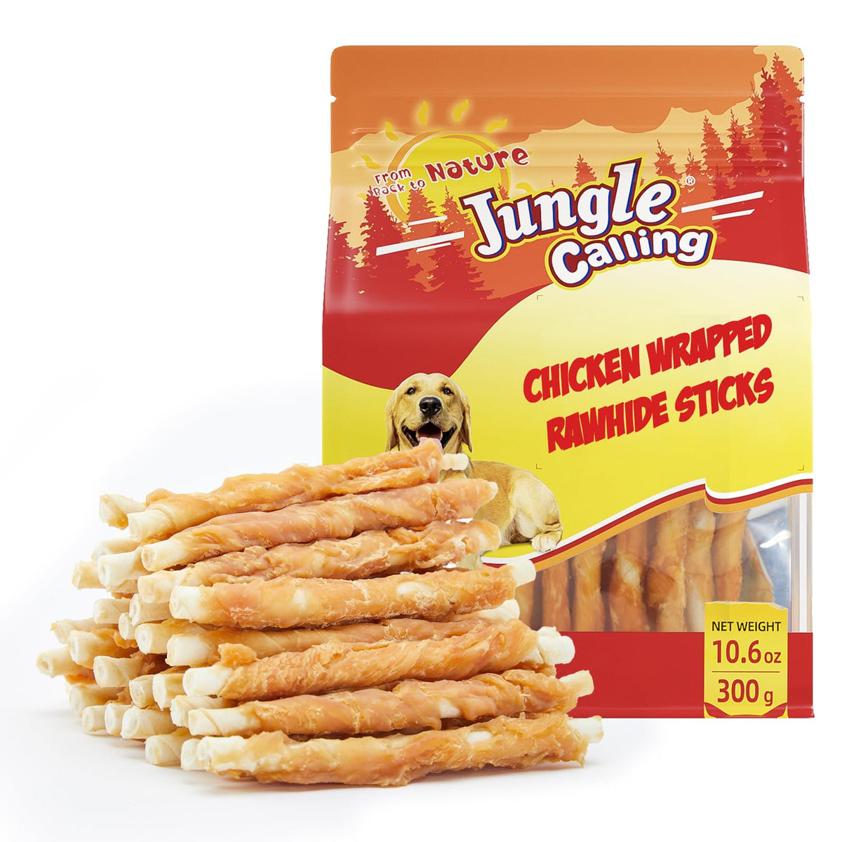 Jungle Calling empaque frontal mostrando cantidad y sello natural