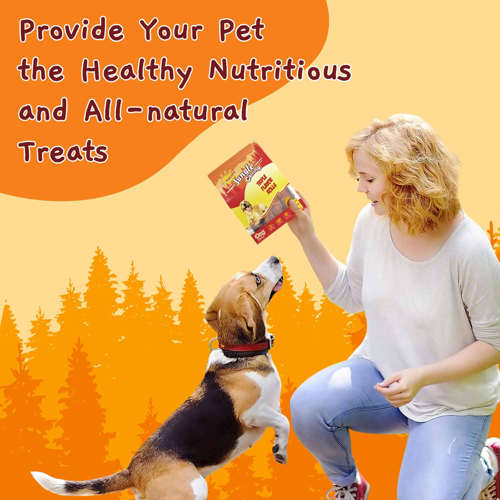 Jungle Calling ambiente picnic con perro disfrutando premios saludables