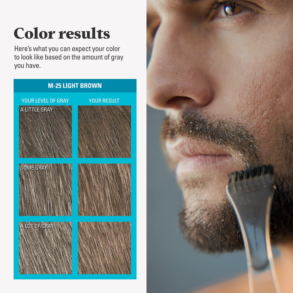 Resultado final en la barba con Just For Men mostrando aspecto natural y más denso