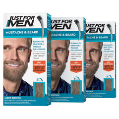 Just For Men envase frontal M-25 mostrando diseño y tono marrón claro para confianza