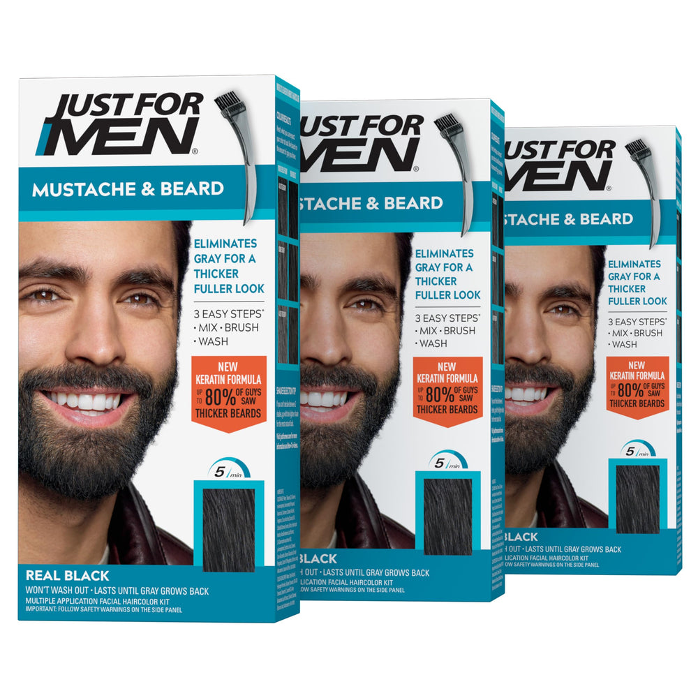 Just For Men empaque M-55 frente mostrando kit y beneficio de color rápido