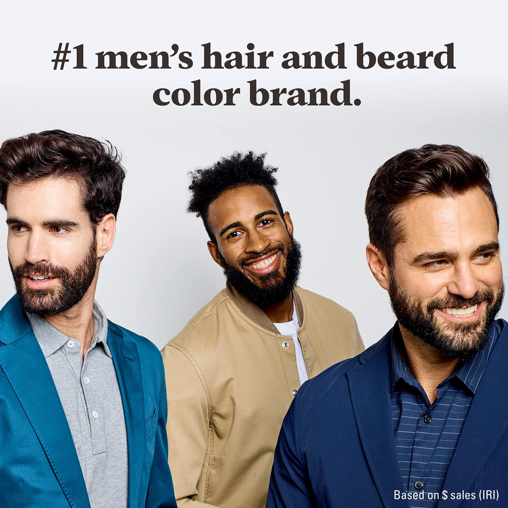 Just For Men etiqueta con ingredientes destacando keratina y agentes nutritivos