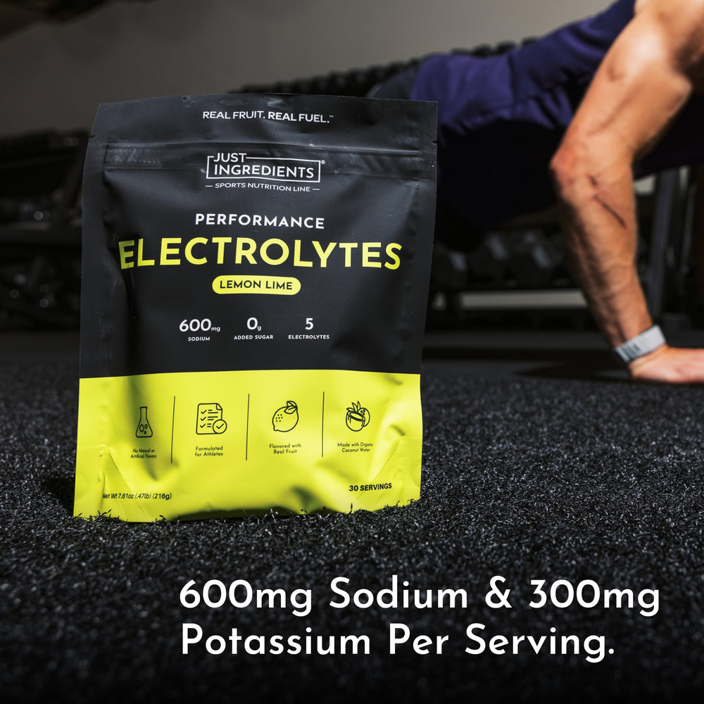 JUST INGREDIENTS en shaker durante entrenamiento para reponer electrolitos