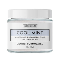 JUST INGREDIENTS frasco frontal mostrando etiqueta clara y beneficio remineralizante