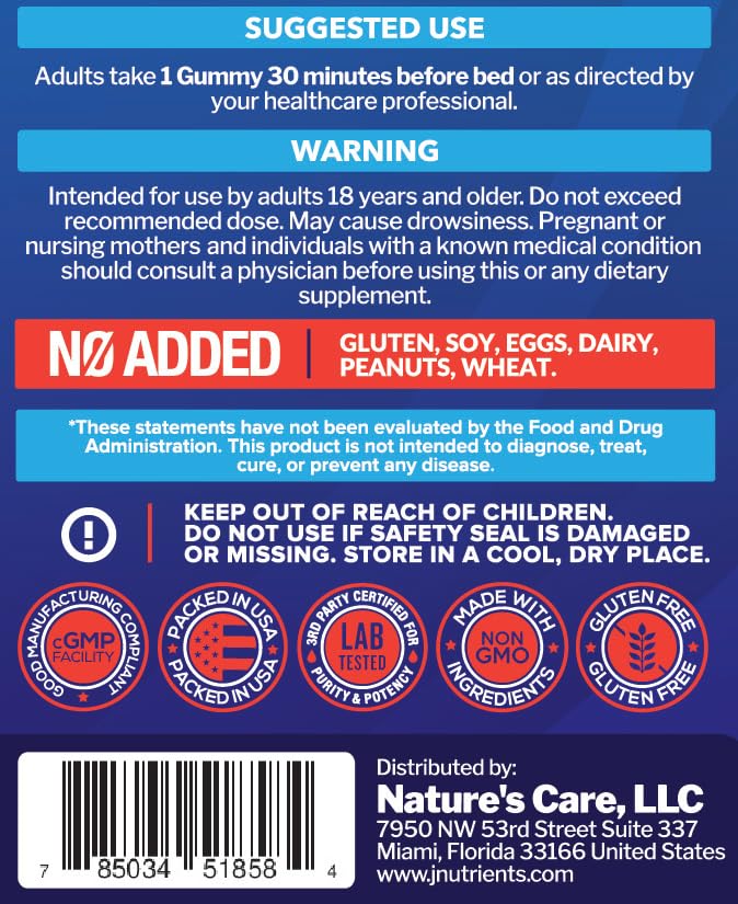 Just Nutrients frasco en una mesita de noche, sugiere uso antes de dormir