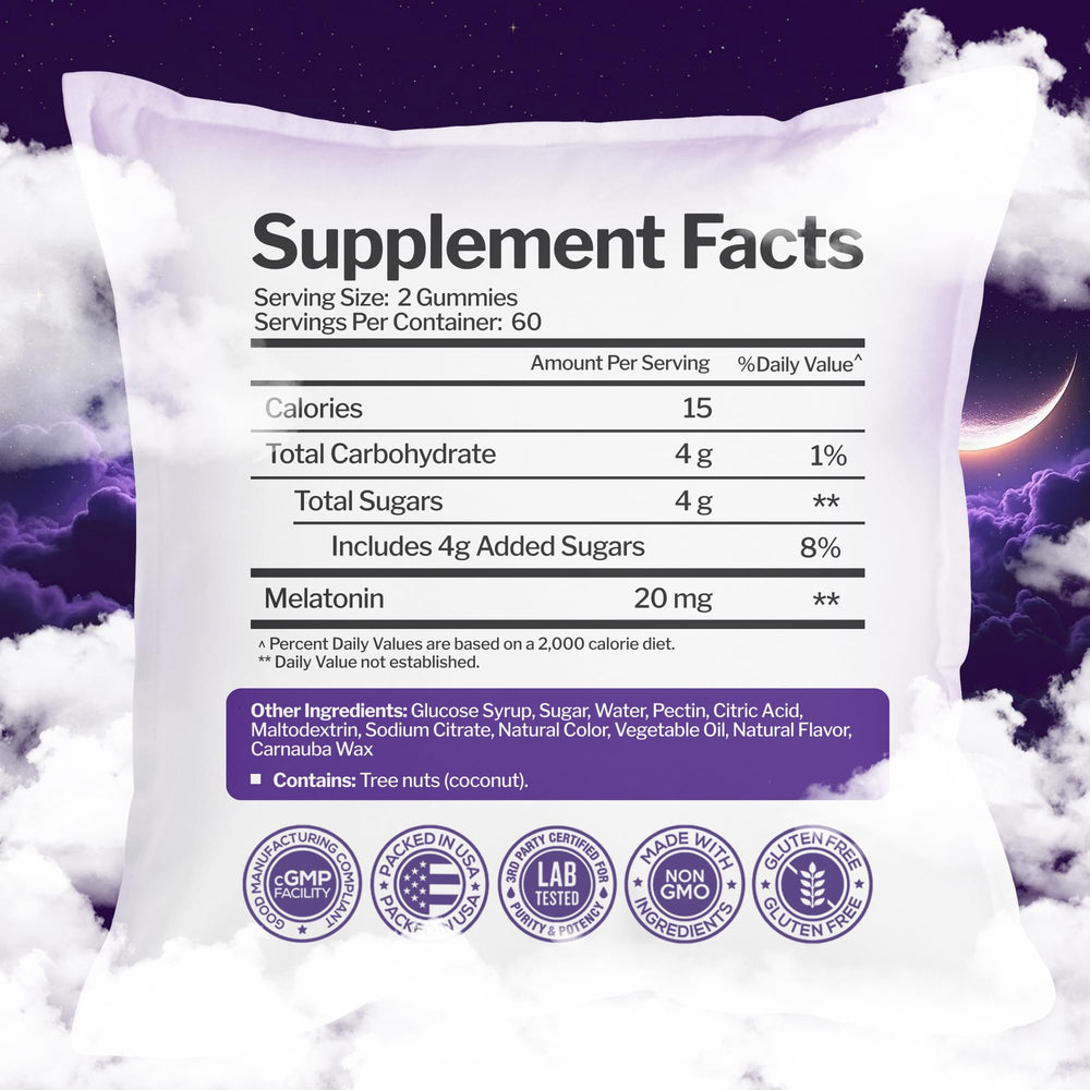 Just Nutrients gomitas junto a regla para escala y beneficio cantidad por frasco
