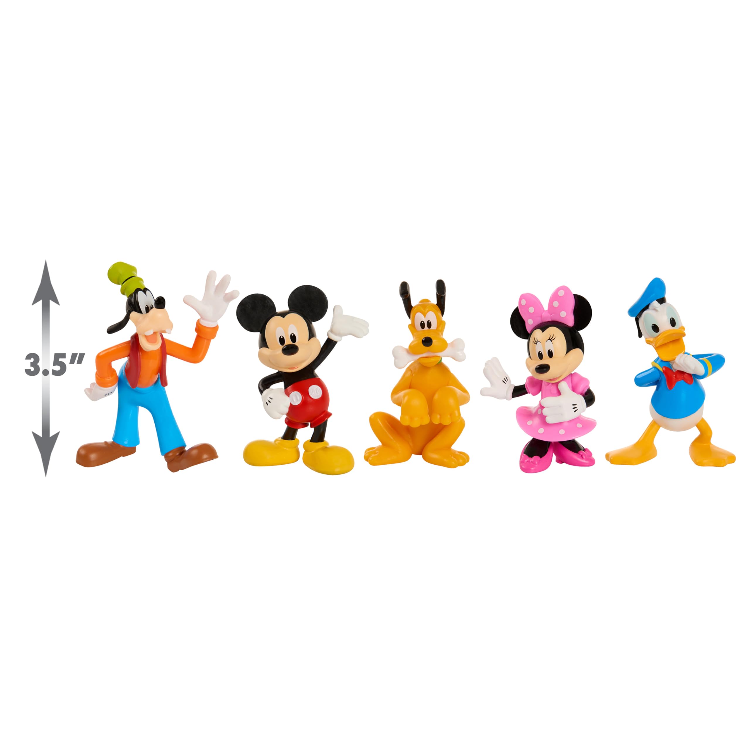 Just Play vista frontal del paquete con las cinco figuras, ideal para regalo