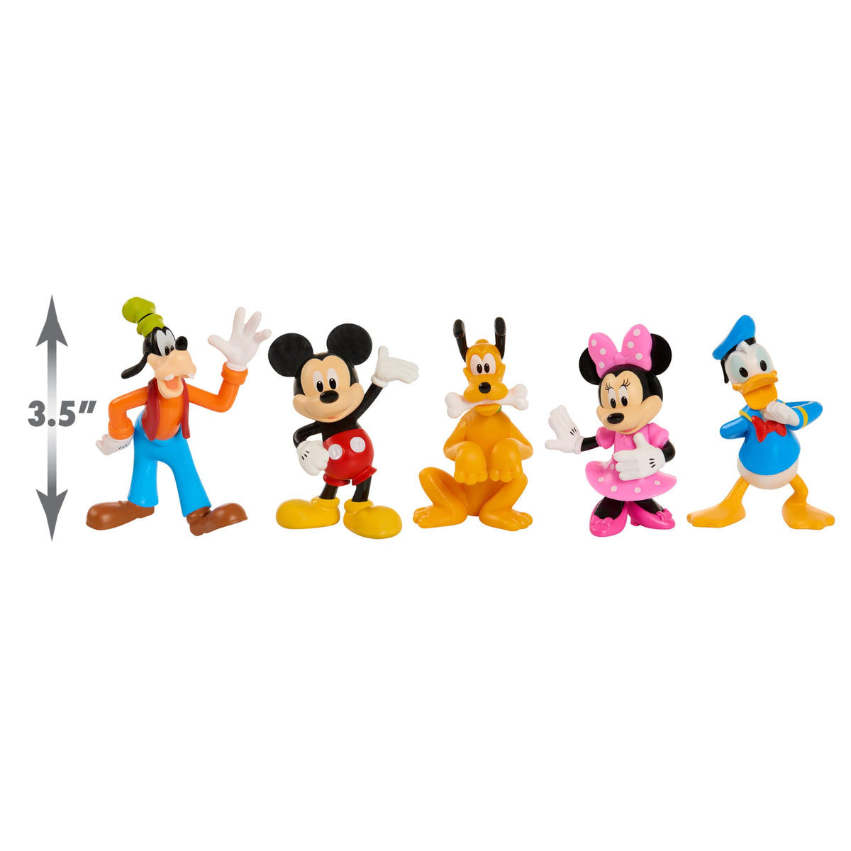 Just Play vista frontal del paquete con las cinco figuras, ideal para regalo