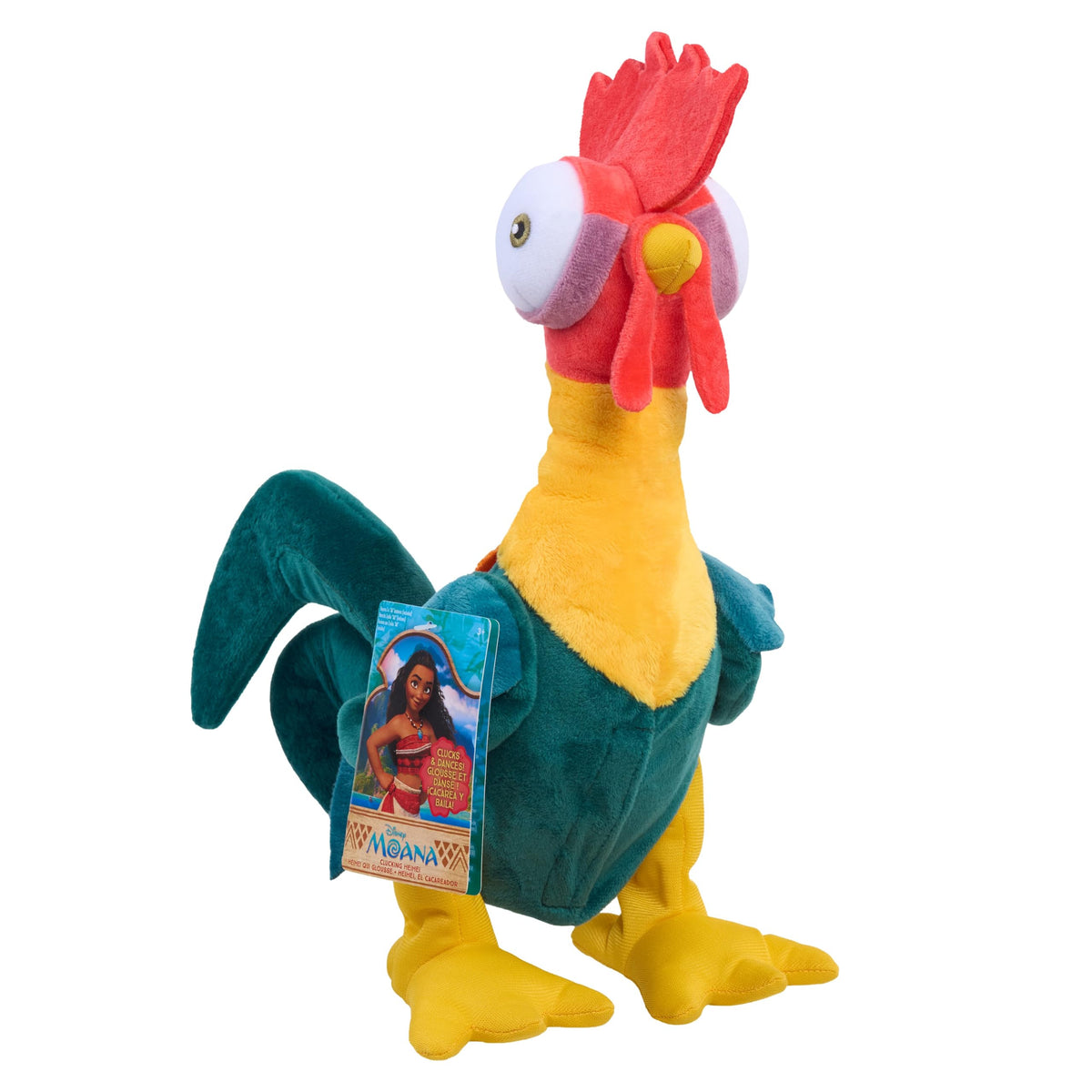 Just Play Hei Hei vista frontal mostrando su diseño y suavidad