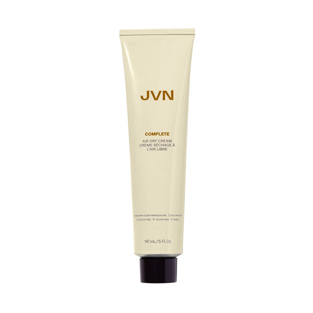 JVN envase frontal de Air Dry Cream mostrando tamaño práctico