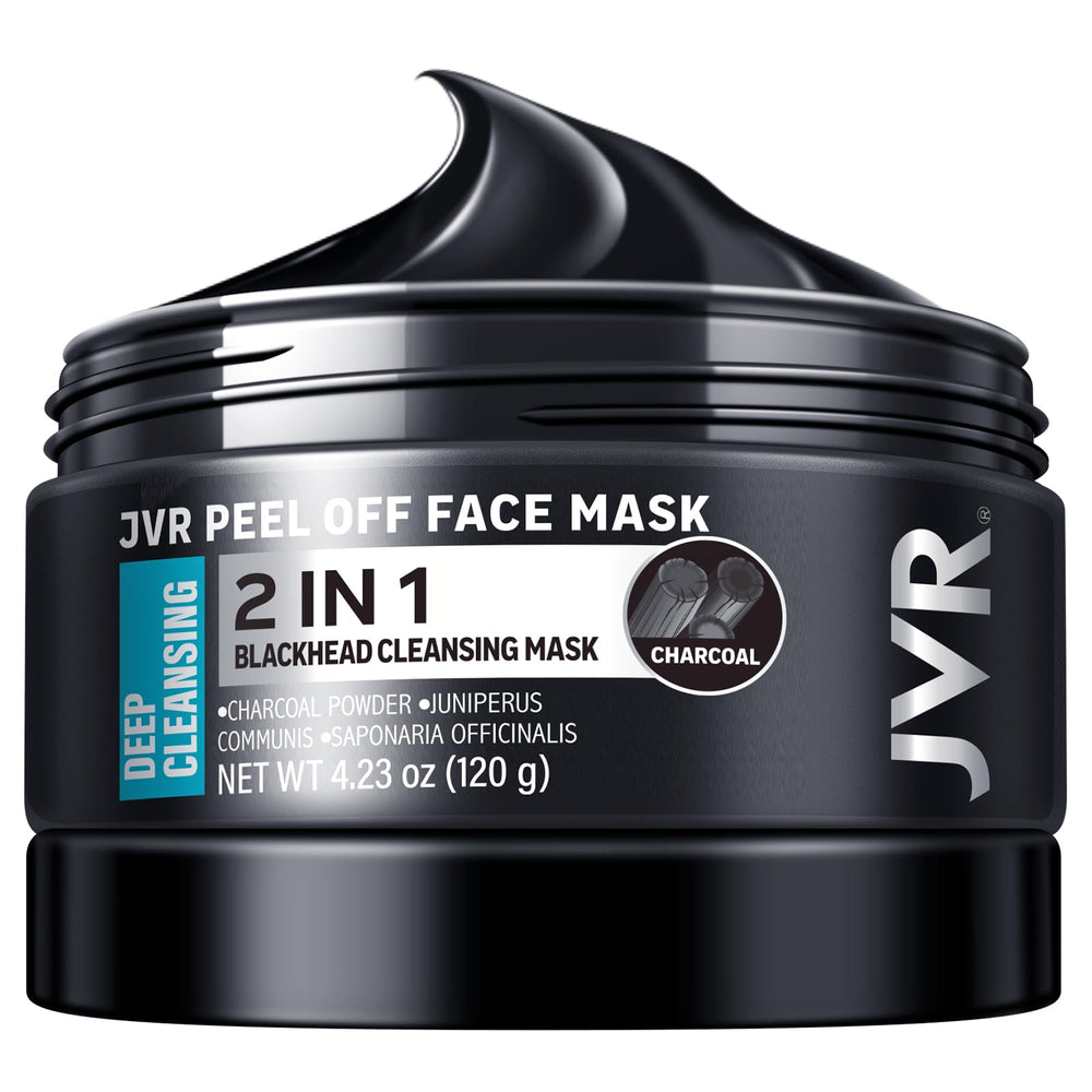 JVR mascarilla frontal del envase mostrando diseño y beneficio limpieza profunda