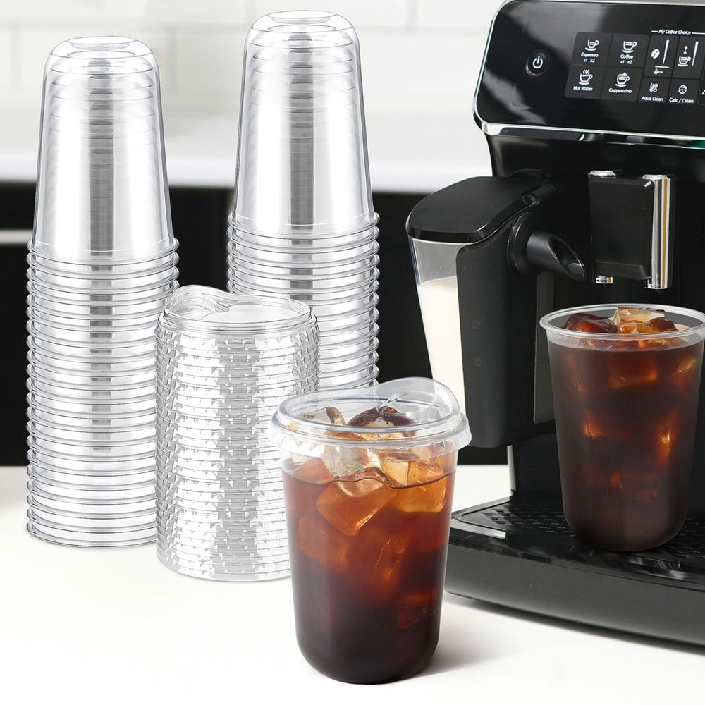 Jycnolm vaso en uso con café helado que mejora experiencia cliente